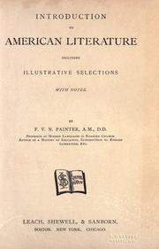 Introduction to American literature by F. V. N. Painter