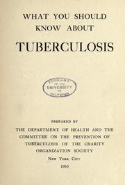 Cover of: What you should know about tuberculosis