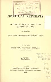 Cover of: Spiritual retreats by Porter, George