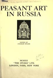 Cover of: Peasant art in Russia.