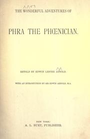 Cover of The wonderful adventures of Phra the Phoenician