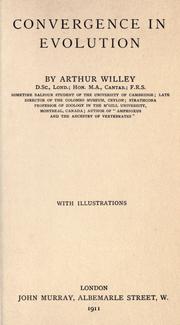 Cover of: Convergence in evolution by Arthur Willey, Arthur Willey