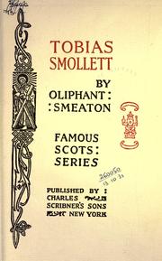 Cover of: Tobias Smollett. by William Henry Oliphant Smeaton