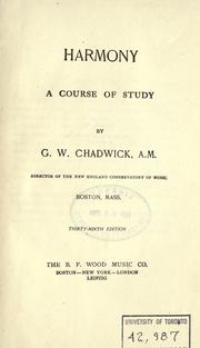 Cover of: Harmony by G. W. Chadwick