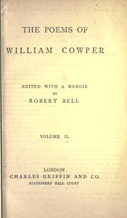 Cover of: Poems. by William Cowper