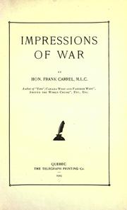 Cover of: Impressions of war. by Frank Carrel