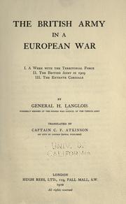 Cover of: British Army in a European war.
