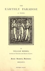 Cover of: The earthly paradise by William Morris