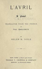 Cover of: L' avril: a novel