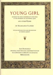 Cover of: Young girl ... by Hildegarde Flanner