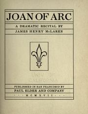 Cover of: Joan of Arc by James Henry McLaren