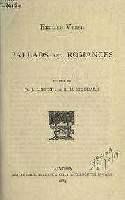 Cover of: English verse.