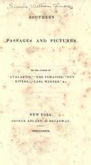 Cover of: Southern passages and pictures