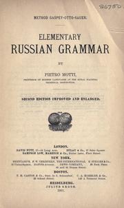 Cover of: Elementary Russian grammar by Pietro Motti