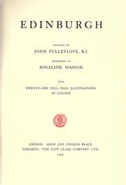 Cover of: Edinburgh, painted by John Fulleylove: R.I.