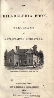 Cover of: The Philadelphia book