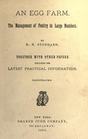 Cover of: An egg farm by H. Hudson Stoddard, H. Hudson Stoddard