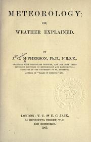 Cover of: Meteorology by John Gordon M'Pherson