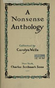 Cover of: A nonsense anthology. by Carolyn Wells
