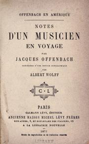Cover of: Offenbach en Am©Øerique by Jacques Offenbach