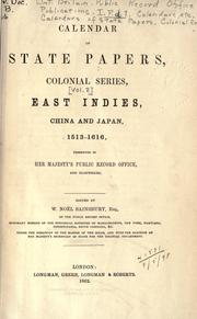 Cover of: Colonial Records.  Calendar of State Papers, Colonial by Public Record Office, Public Record Office