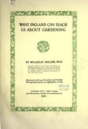 Cover of: What England can teach us about gardening