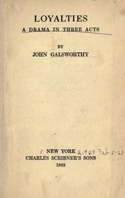 Loyalties by John Galsworthy