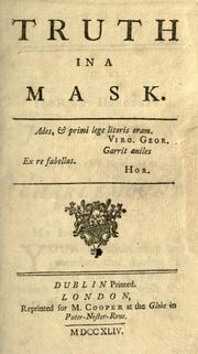 Cover of: Truth in a mask ...