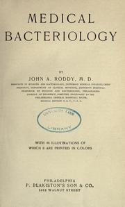 Cover of: Medical bacteriology by John Augustus Roddy
