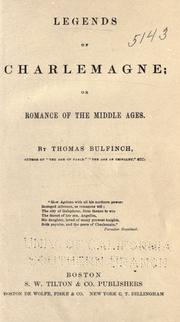 Cover of: Legends of Charlemagne by Thomas Bulfinch