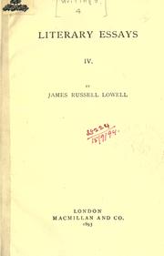 Cover of: Writings. by James Russell Lowell