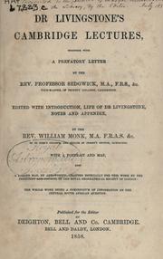 Cover of: Cambridge lectures