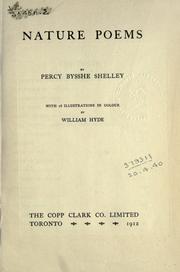 Cover of: Nature poems. by Percy Bysshe Shelley