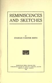 Reminiscences and sketches by Charles Forster Smith