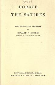 Cover of: The satires. by Horace