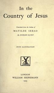 Cover of: In the country of Jesus by Matilde Serao, Matilde Serao