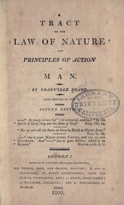 Cover of: A tract on the law of nature and principles of action in man