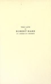 Cover of: The life of Robert Hare by Edgar Fahs Smith