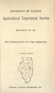Cover of: Ten generations of corn breeding