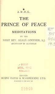 Cover of: The Prince of Peace: meditations