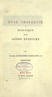 Cover of: Ovid travestie by Alexander Radcliffe