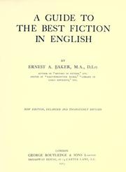 Cover of: A guide to the best fiction in English by Ernest Albert Baker, Ernest Albert Baker