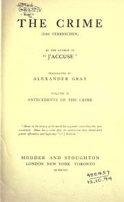 The crime, das Verbrechen by Grelling, Richard, Anton Suter, René [from Old Catalog] Tr Payot