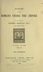 Cover of: History of the Romans under the empire