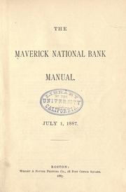 Cover of: Manual. July 1, 1887