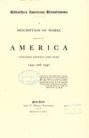 Bibliotheca americana vetustissima by Henry Harrisse
