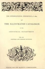 Cover of: The illustrated catalogue of the industrial department.