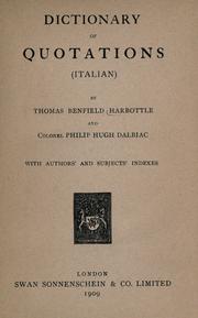 Cover of: Dictionary of quotations (Italian)