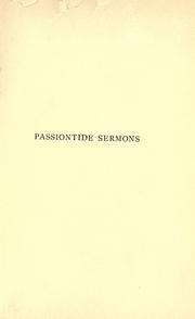 Cover of: Passiontide sermons.