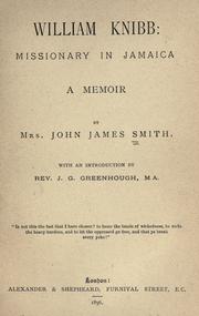 Cover of: William Knibb, missionary in Jamaica. by M. E. Smith